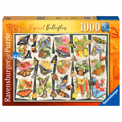 Tropical Butterflies 1000 Piece Jigsaw Puzzles for Adults and Kids Age 12 Years Up - Animals & Wildlife