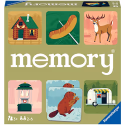 Ravensburger Camping Adventures Large Memory Game For Kids Age 3 Years and Up - A Classic Picture Snap Matching Pairs Activity