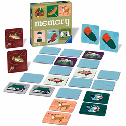 Ravensburger Camping Adventures Large Memory Game For Kids Age 3 Years and Up - A Classic Picture Snap Matching Pairs Activity