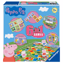 Ravensburger Peppa Pig 6 in 1, Board game, Multi-genre, 3 yr(s), 10 min