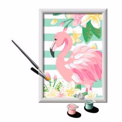 Ravensburger CreArt Think Pink Flamingo Color by numbers kit