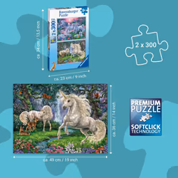 Unicorns Jigsaw Puzzles For Kids Age 9 Years - 2X 300 Pieces XXL [Amazon Exclusive]