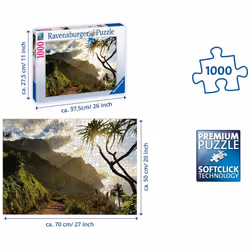 Ravensburger Kalalau Trail Kauai Hawaii 1000 Piece Jigsaw Puzzles for Adults & Kids Age 14 Years Up - Landscape Puzzle
