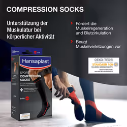 Sport Compression Socks, Sports Compression Socks for Muscles Support, Knee Socks Promotes Muscle Recovery, 1 Pair, Size S/M