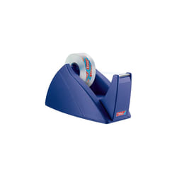 tesa Easy Cut Desk Dispenser Professional - Refillable, Nonslip Tape Dispenser for Adhesive Tape Rolls Up to 33 m x 19 mm - Blue