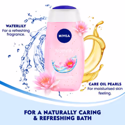 Nivea Bath Shower Water Lily Oil  250 ML  Moisturizing Skin Cleanser with Oil Pearls and Water Lily Fragrance