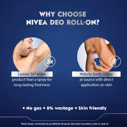 Nivea for Men Fresh Active 48 Hs Antiperspirant Deodorant Roll-on 50 Ml 1.7 Fl Oz - 2-pack