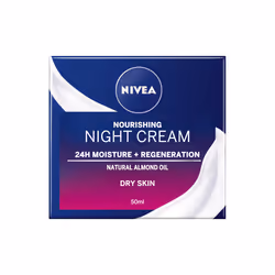 NIVEA 24h Nourishing Night Cream, Night cream, Women, Sensitive skin, Universal skin, Face, Moisturizing, Nourishing, Regener ...