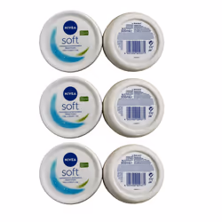 3 x 300ml NIVEA Soft Moisturising Cream Face Body & Hands Vitamin