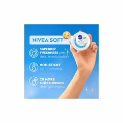 3 x 300ml NIVEA Soft Moisturising Cream Face Body & Hands Vitamin