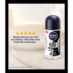 6 x 50ml NIVEA MEN Invisible Black & White Anti-Perspirant Deodorant Roll-On