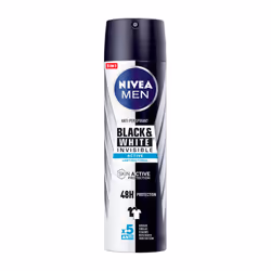 NIVEA Men Black & White Active, Men, Antiperspirant, Spray deodorant, Spray, 200 ml, 48 h