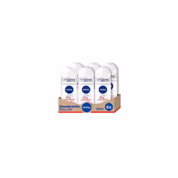 Nivea Dry Comfort Roll-On Deodorant in Pack of 6 x 50 ml, Antiperspirant, Dual Active Formula with Double Anti-Breathable