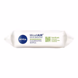 Nivea Biodegradable Cleansing Wipes Sensitive Skin (25 sheets), Biodegradable Wipes from 100 Percent Plant Fibres, Sensitive Make-Up Wipes, Face Wipes