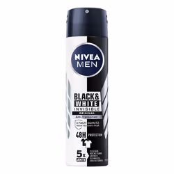 NIVEA Black & White Invisible Original, Men, Antiperspirant, Spray deodorant, Spray, 150 ml, 48 h