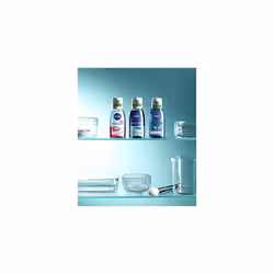NIVEA Double Effect Waterproof Eye Make-Up Remover (125ml), Daily Use Face Cleanser for Make-Up and Mascara with Cornflower Extract and Biotin