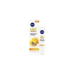 Q10 Energy Fresh Look Eye Cream, Targets Fatigue, Dullness, And Crow's Feet, Energising Under Eye Cream Made With Skin-Identical Q10, Vitamin C, And