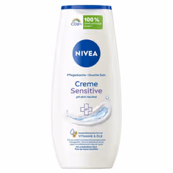 NIVEA Creme Sensitive, Shower gel, 250 ml, Body, Purifying, Bottle, Plastic
