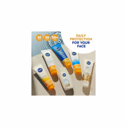 NIVEA SUN Triple Protect Light Sun Fluid SPF50+ (40ml) Face Sun Cream SPF50 with Hyaluron Protects Against UV Blue Light and Pollution Daily Fac - Additional view 6