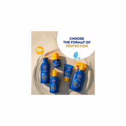 NIVEA Sun Kids Protect & Care SPF 50+ Lotion (200ml) Moisturising Sun Cream Protects Delicate Skin Against Sunburn and Long-Term UV Damage Fast-Ab