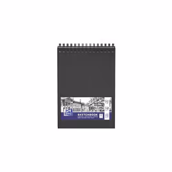 Sketchbook A4 50 Sheets 100 g Double Spiral Hard Cover Black