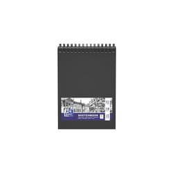 Sketchbook A4 50 Sheets 100 g Double Spiral Hard Cover Black