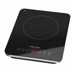 ProfiCook EKI 1062, Black, Countertop, Zone induction hob, Glass-ceramic, 1 zone(s), 1 zone(s)