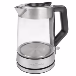 ProfiCook PC-WKS 1190 G, 1.7 L, 2200 W, Steel, Glass, Stainless steel, Adjustable thermostat, Water level indicator