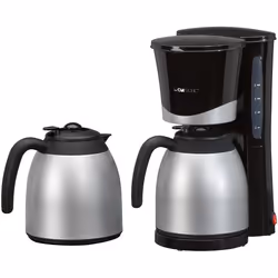 Clatronic KA 3328, Drip coffee maker, 870 W, Black, Stainless steel