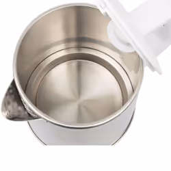 Clatronic WKS 3692 electric kettle 1.5 L 2200 W Stainless steel, White