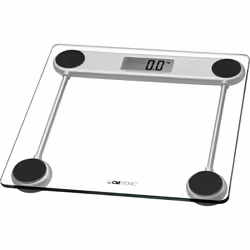 Clatronic PW 3368, Electronic personal scale, 150 kg, 100 g, White, 2.5 kg, Glass