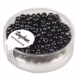 Rayher Hobby 14589572, Anthracite, Round bead