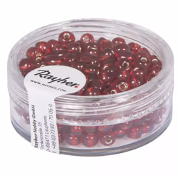 Rayher Hobby 1430018, Glass, Red, Seed bead