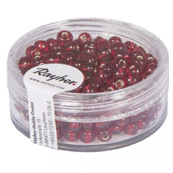 Rayher Hobby 1430018 Seed bead Glass Red