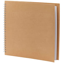 Spiral Bound Scrapbook with Plain White Paper Pages, Hardcover Memory Book, Square Album in the size 30x30cm, 30 Coated Pages, 8168800
