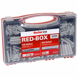 Fischer 40991 SX & UX R Wall Plugs Assortment RED-BOX Pack of 290 PCS