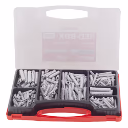 Fischer 40991 SX & UX R Wall Plugs Assortment RED-BOX Pack of 290 PCS