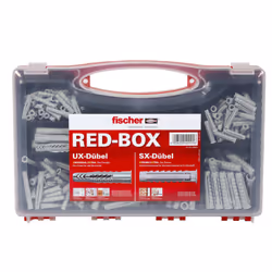Fischer 40991 SX & UX R Wall Plugs Assortment RED-BOX Pack of 290 PCS