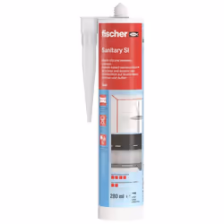 58516 Bath & Sanitary Silicone Sealant, Bathroom, Sink & Shower, White, 280ml