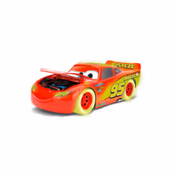 Jada Toys Lightning McQueen Glow Racers, Car, Red