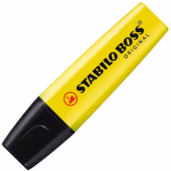 STABILO Boss Original marker 2 pc(s) Chisel tip Yellow