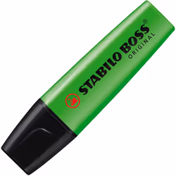 STABILO Boss Original marker 2 pc(s) Chisel tip Green, Yellow