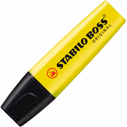 STABILO Boss Original marker 2 pc(s) Chisel tip Orange, Yellow