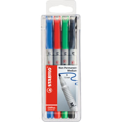 STABILO OHPen marker 4 pc(s) Black, Blue, Green, Red