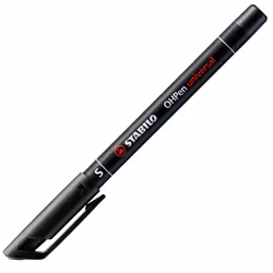 STABILO OHPen, Black, Black, Plastic, 0.4 mm, CE, 71 mm