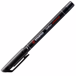 STABILO OHPen, Black, Black, Plastic, Fine, 0.7 mm, CE