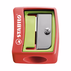 STABILO Plastic Sharpener, Manual pencil sharpener, Blue, Stainless steel, Translucent, Plastic, 115 mm, 133 mm, 27 mm