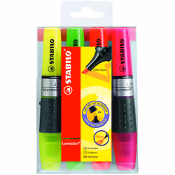 STABILO luminator, 4 pc(s), Multi, Multicolour, 2 mm, 90 mm, 20 mm
