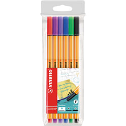 STABILO point 88 fineliner Black, Blue, Green, Lilac, Red, Violet 6 pc(s)