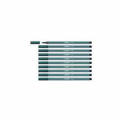 Premium Felt Tip Pen - STABILO Pen 68 turquoise Green Box of 10